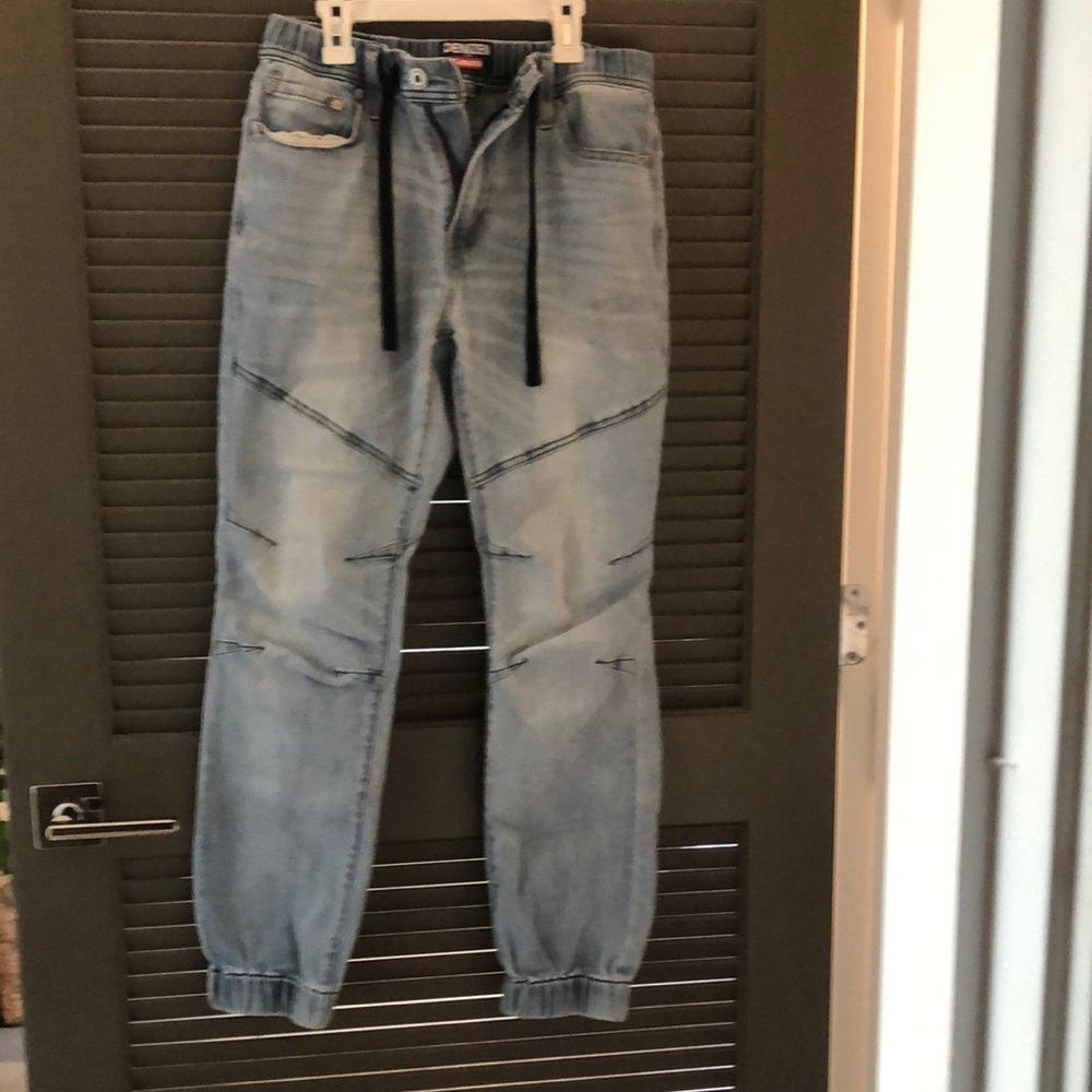 Denim denizen from Levi men’s joggers heavily worn 30 waist size men’s.